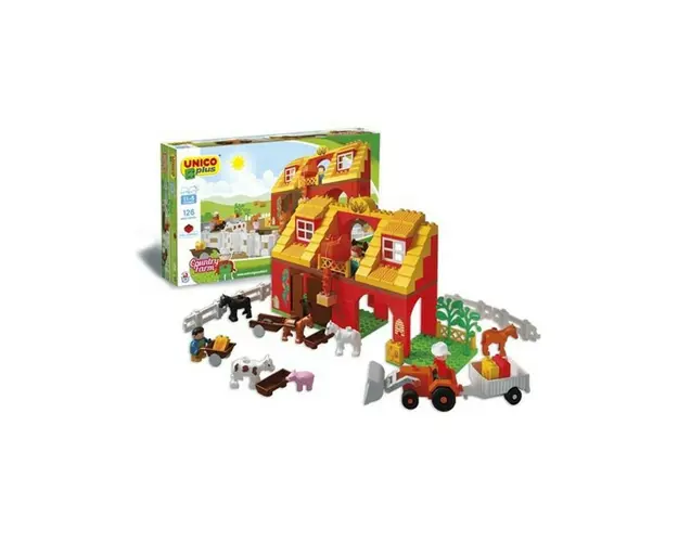 Joc de construit Unico Country Farm 126 piese Hausmann
