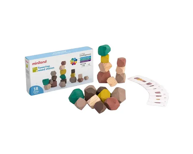 Joc educativ pentru dezvoltarea motricitatii Wood Stones