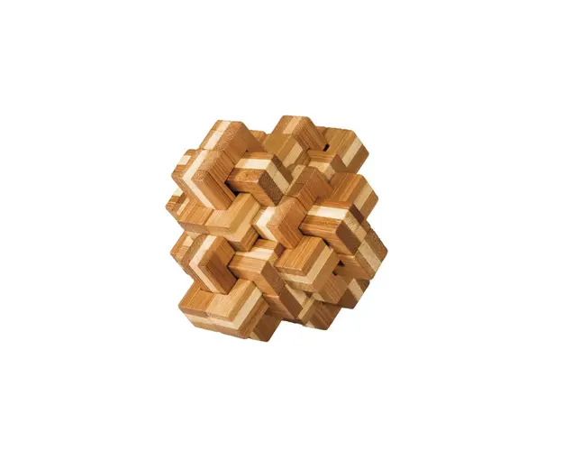 Fridolin - Joc logic IQ din lemn bambus Ananas 3D