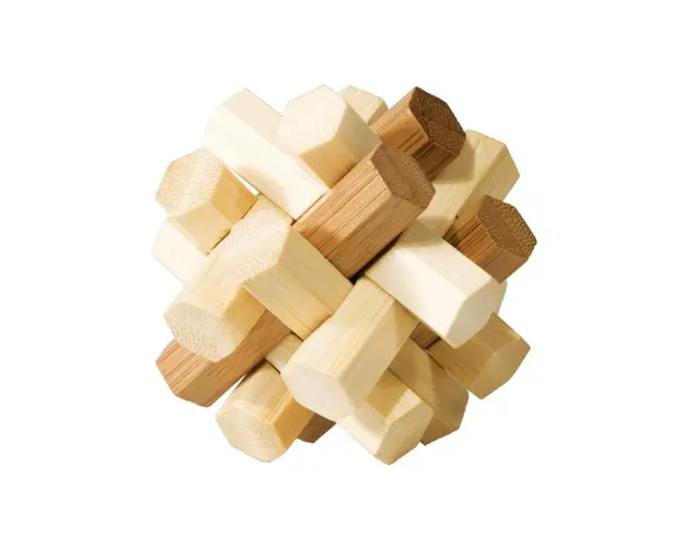 Fridolin - Joc logic IQ din lemn bambus Double Knot