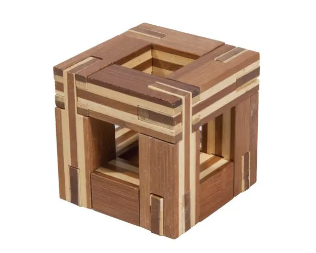 Fridolin - Joc logic IQ din lemn bambus Magic frame