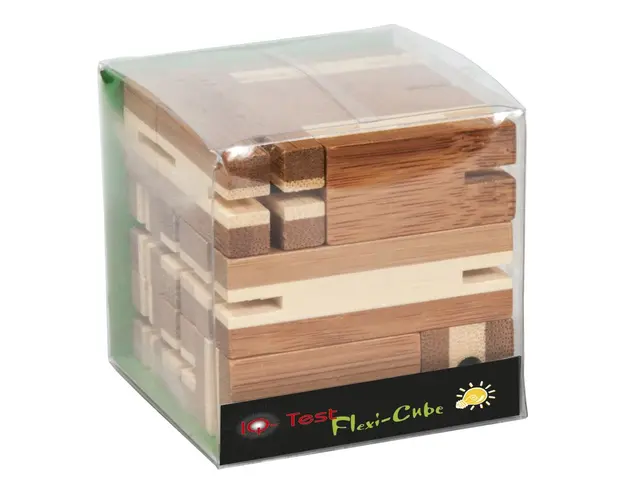Fridolin - Puzzle 3D din bambus Flexi-cub - Joc logic