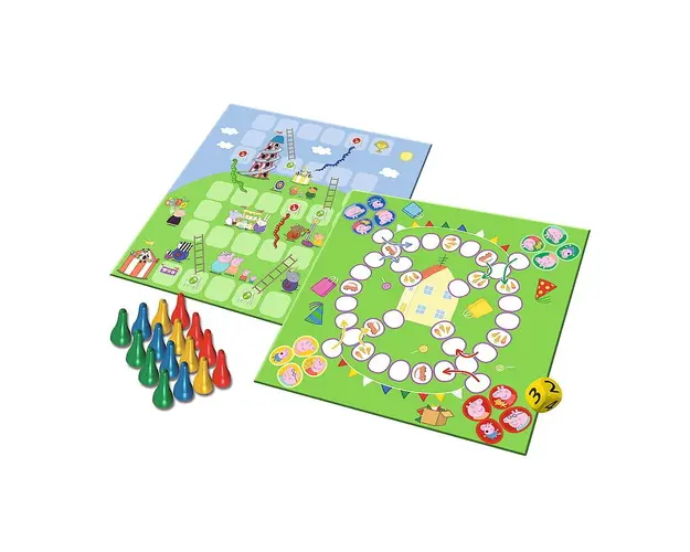 Trefl - Set de jocuri Ludo , Peppa Pig, Cu Serpisori scari