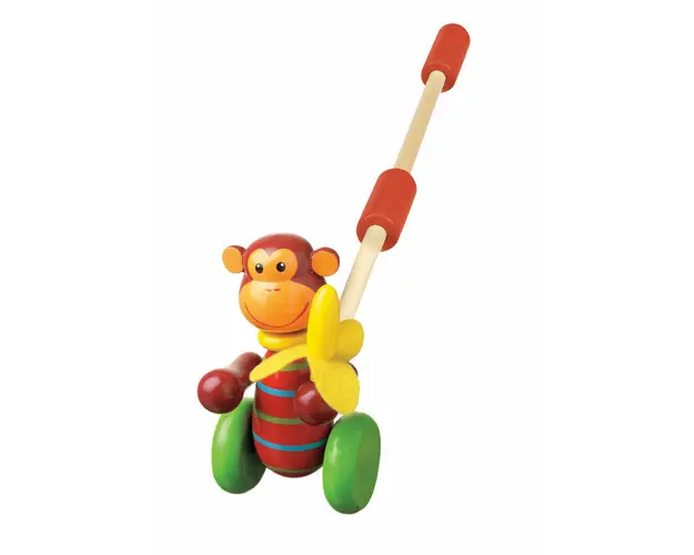 Jucarie de impins maimutica, Orange Tree Toys