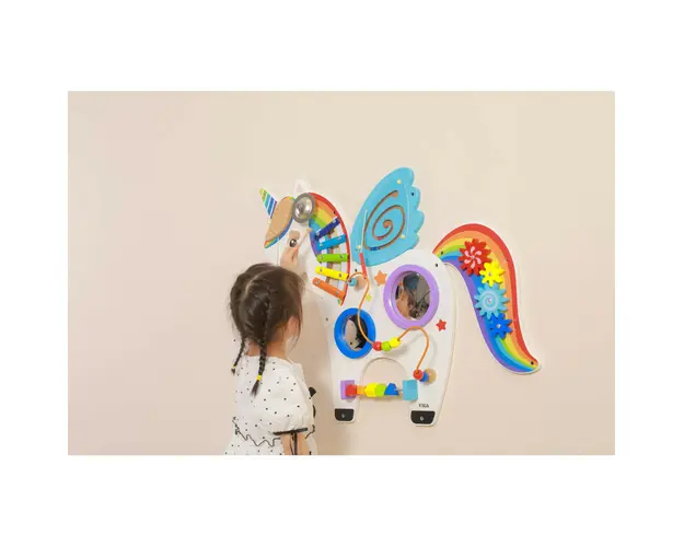 Jucarie de perete cu activitati, Unicorn, Viga