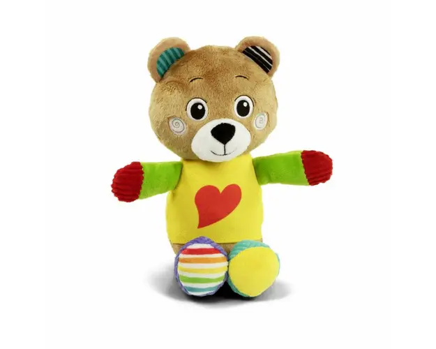 Jucarie de plus, Clementoni, Ursuletul Bob, Cu o paturica moale, 0 luni+, Multicolor