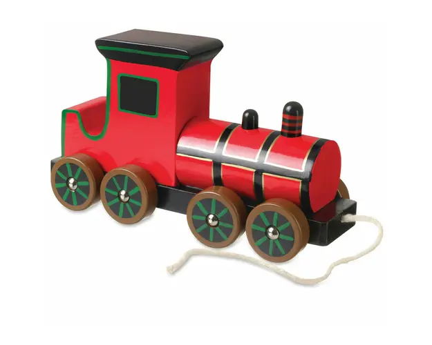 Jucarie de tras Locomotiva cu aburi, Orange Tree Toys