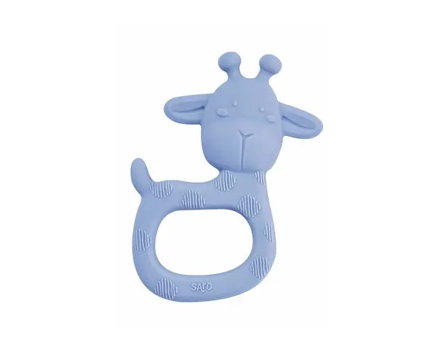 Jucarie Gingivala Silicon 'Petrecerea Girafei' Bleu