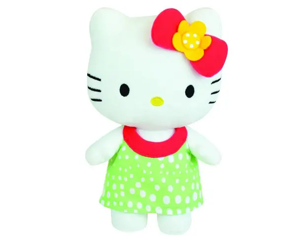 Jucarie Plus Jemini 20cm Hello Kitty - Rochita Verde