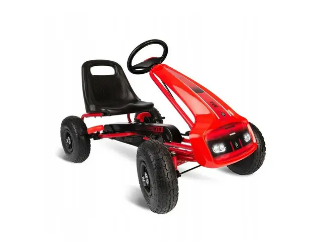 Kart Cu Pedale Pentru Copii, Ricokids, RK-593, >30kg, Frana de Mana, Sistem Ralanti, culoare Rosie