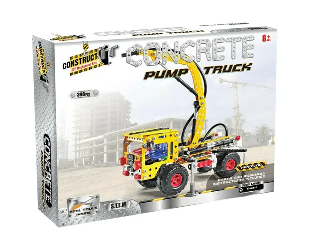 Kit STEM Camion cu pompa pentru turnat ciment, nivel avansat