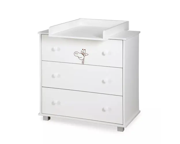 Comoda copii Klups Safari Giraffe Alb