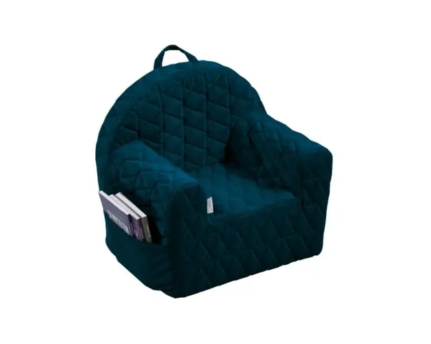 Fotoliu copii Klups Velvet Albastru Marin V105