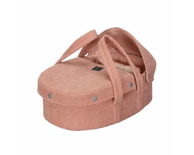 Landou pentru papusi, 35cm, din catifea, roz pudra, +3 ani, byASTRUP