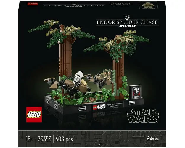 LEGO STAR WARS DIORAMA DE URMARIRE CU SPEEDERUL PE ENDOR 75353