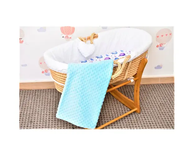 Lenjerie cosulet 2 piese model baloane si minky bleu