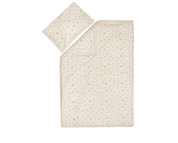 Lenjerie de pat 2 piese Rainbow bej Fillikid