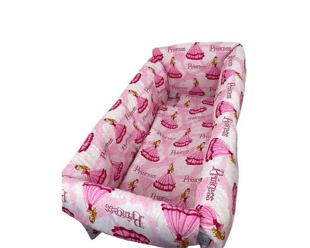 Lenjerie de pat bebelusi CN 120x0 cm cu aparatori Maxi Deseda Printese la bal