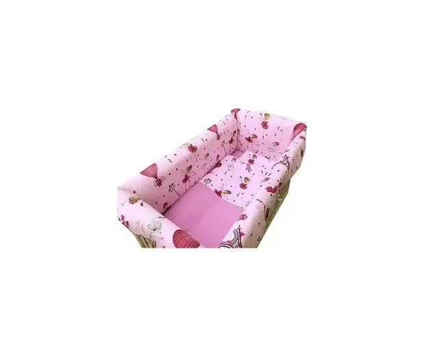 Lenjerie de patut bebelusi 140x70 cm cu aparatori Maxi Balerine