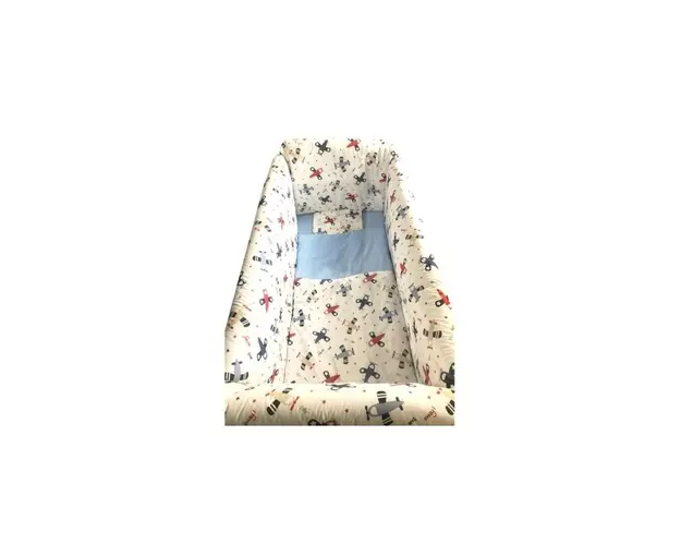 Lenjerie de patut bebelusi 140x70 cm cu aparatori Maxi Deseda Avioane