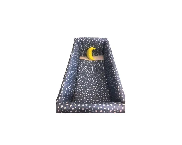 Lenjerie de patut bebelusi 140x70 cm cu aparatori Maxi Deseda Cerul Noptii