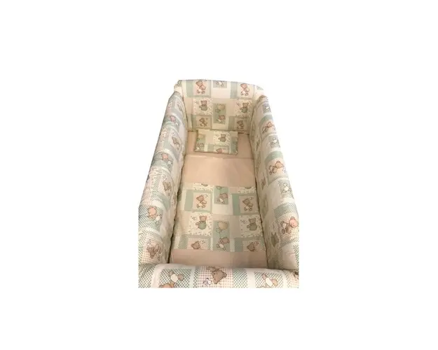 Lenjerie de patut bebelusi 140x70 cm cu aparatori Maxi La joaca