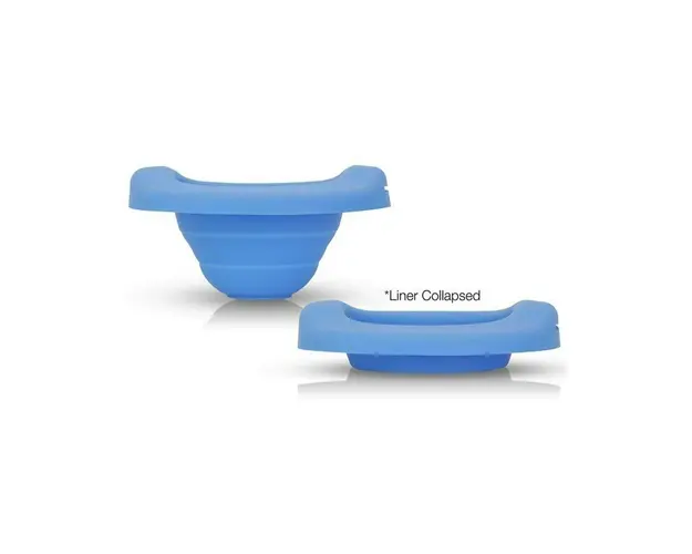 Potette Plus - Liner reutilizabil de silicon pentru olita portabila 2 in 1, Albastru