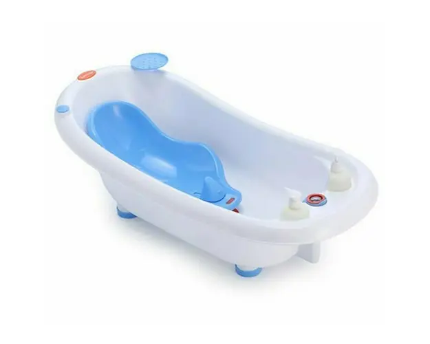 Set Cadita 3 in 1 Little Mom Blue+Suport Metalic