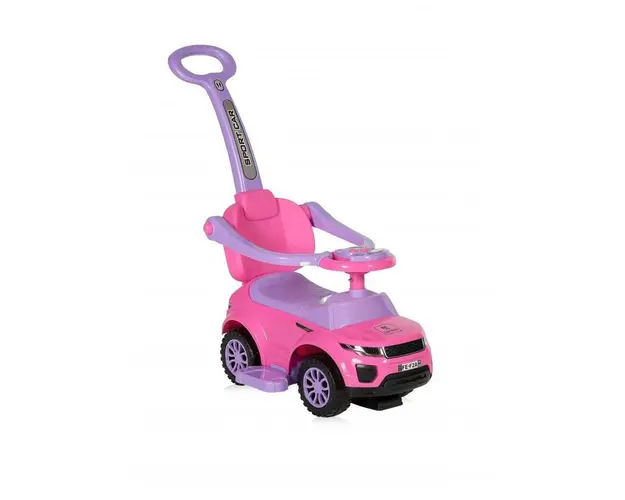 Lorelli - Masinuta de teren cu maner parental, muzica, sunete si lumini, Pink