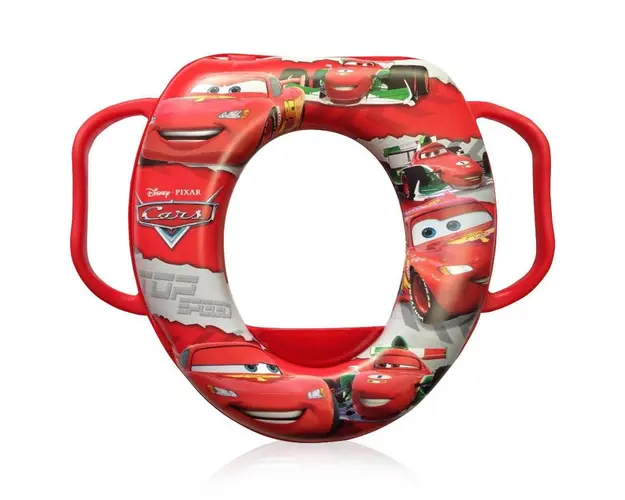 Lorelli - Reductor moale pentru toaleta, Disney, cu manere, Cars Red