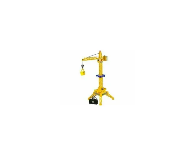 Macara cu telecomanda de jucarie, pentru copii, galbena, LeanToys, 9394