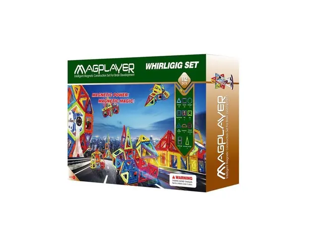 Joc de constructie magnetic - 112 piese