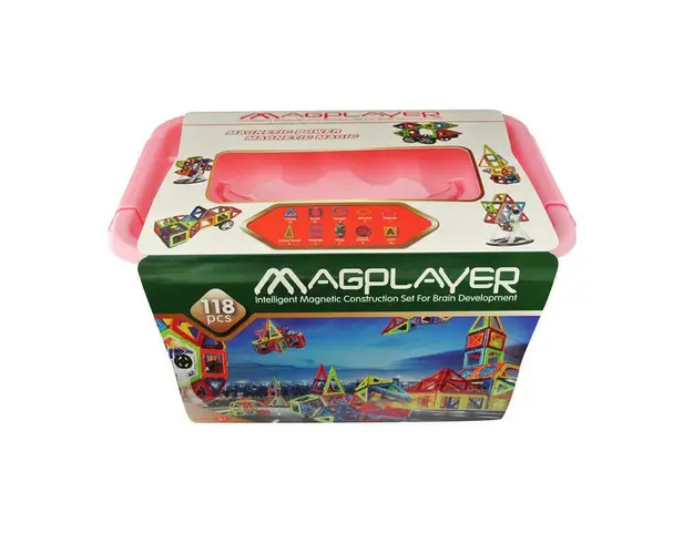 Joc de constructie magnetic - 118 piese