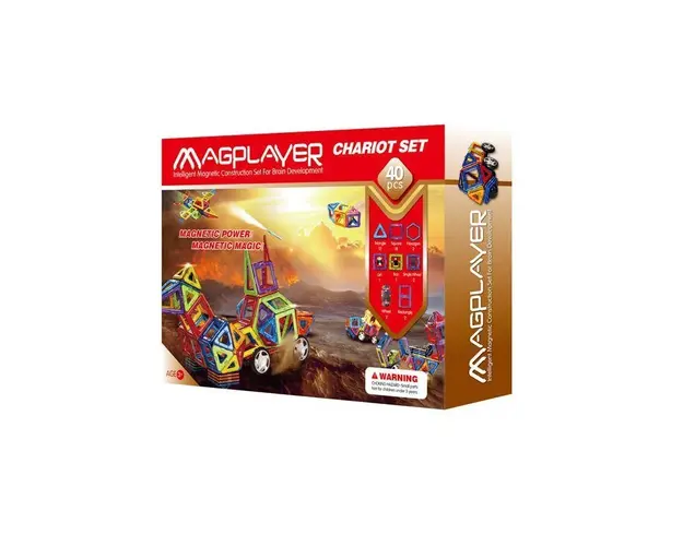 Joc de constructie magnetic - 40 piese