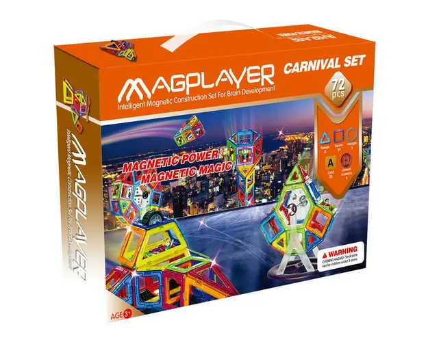 Set de constructie magnetic - 72 piese