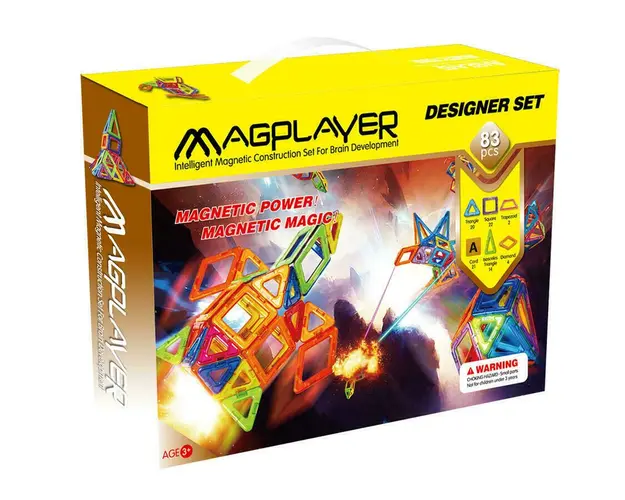 Set de constructie magnetic - 83 piese