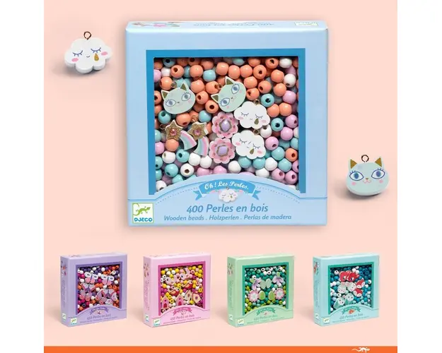 Djeco - Margele curcubeu, beads Rainbow