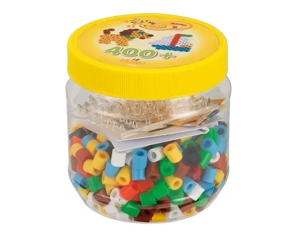 Margele de calcat HAMA MAXI 400 buc si 2 plansete MAXI BAIETI