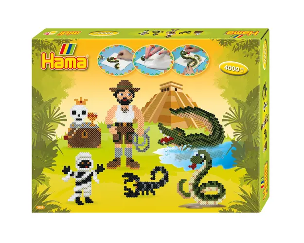 Margele de calcat Hama midi in cutie, Aventuri, 4000 margele
