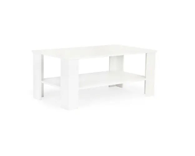 Masa de cafea cu raft de depozitare 150 x 57 x 43 xm, Modern Home, Alba
