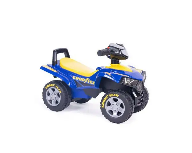 Masinuta Goodyear Quad Ride-on, cu Volan Interactiv, Sunete, Culoare Albastru