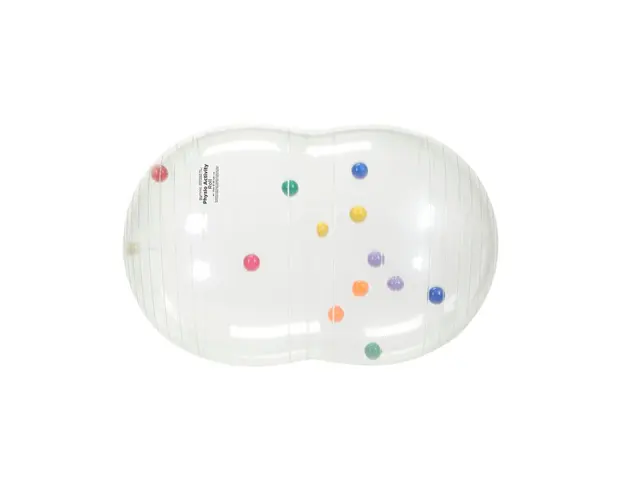 Minge fizioterapie aluna Physio Activity Roll, diametru 55, transparent, cu mingi in interior