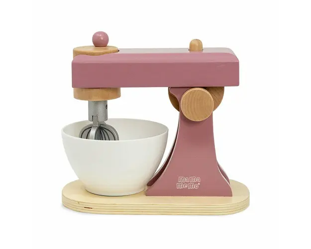 Mixer de jucarie, lemn, roz pudra, +3 ani, MAMAMEMOÃ‚A®
