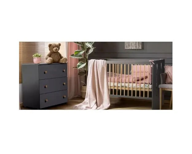 Mobilier camera copii si bebelusi KLUPS Pauline Graphite Natur