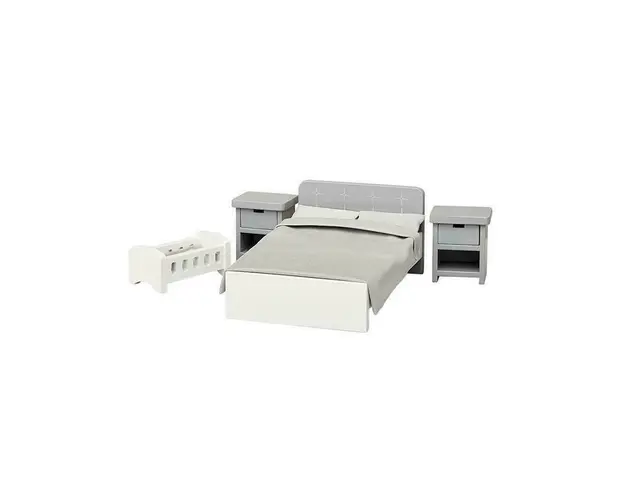 Mobilier casuta papusi din lemn, dormitor, +3 ani, byASTRUP
