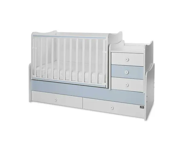 Mobilier, Maxi Plus, 70x160 cm, transformabil, White Baby Blue