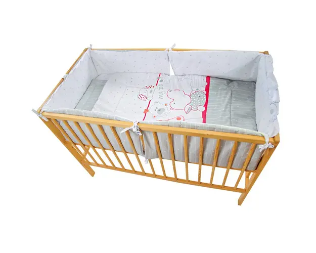 Lenjerie MyKids My Zoo Rosu 4+1 Piese 120x60 cm