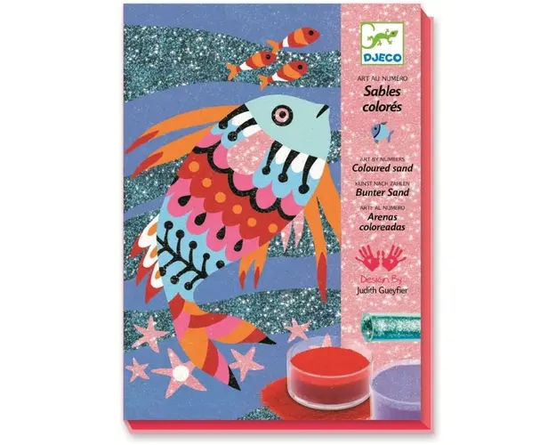 Djeco - Nisip colorat Pesti stralucitori