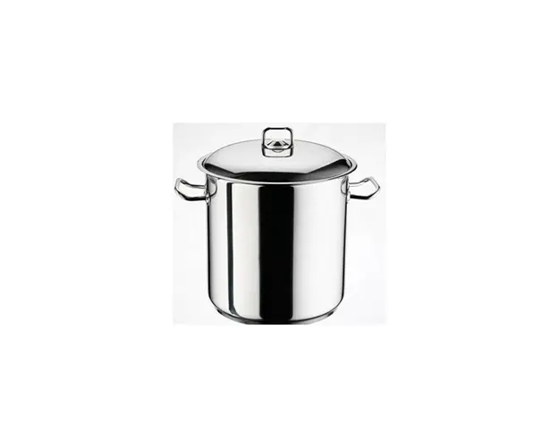 Oala inox cu capac, Arian, 8.5 Litri, fund dublu, 22 CM