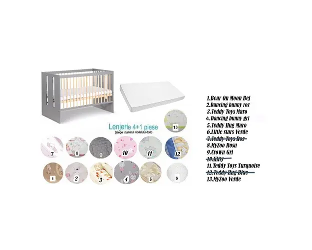 Pachet 3 in 1 Pauline Graphite Natur 120x60